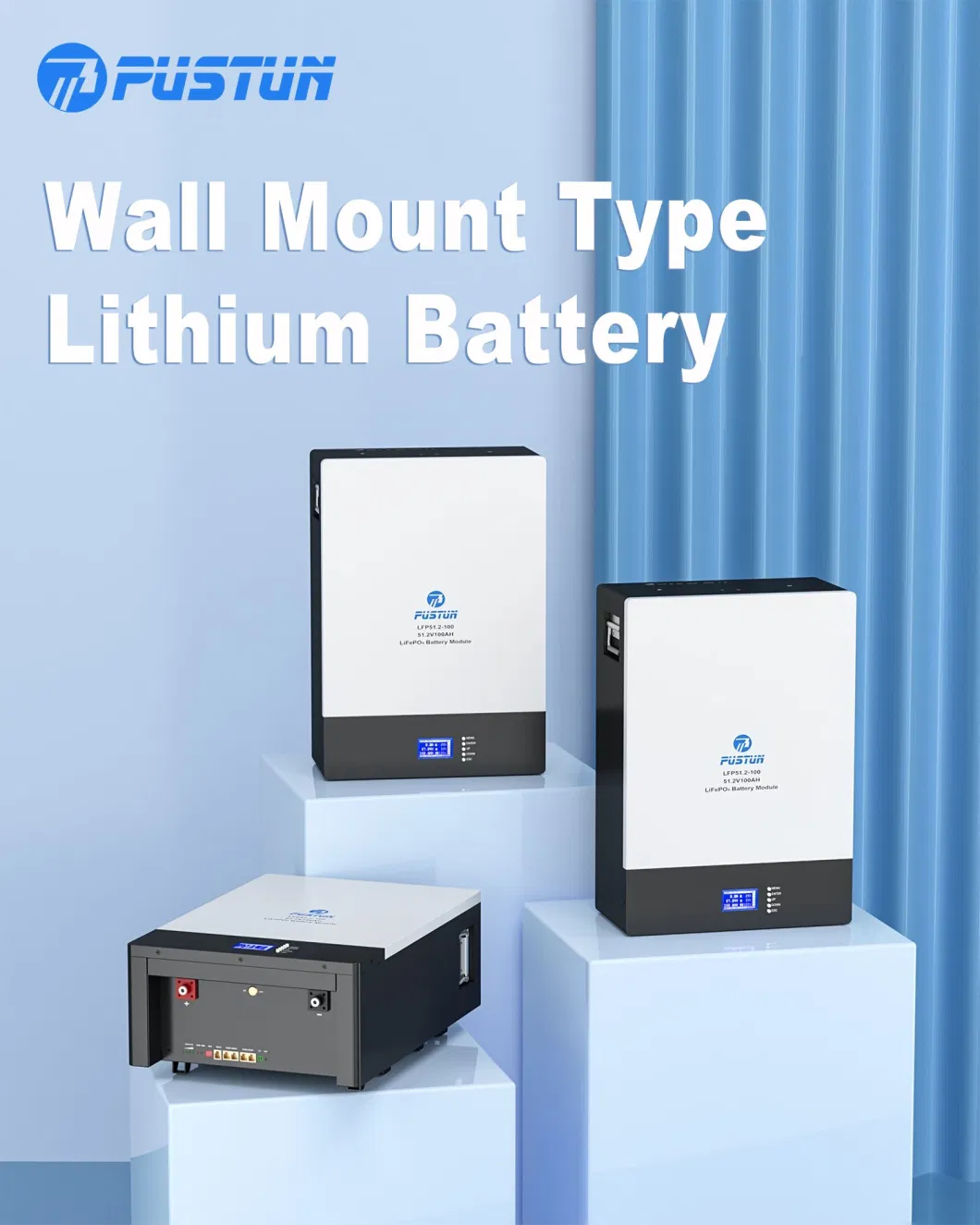 51.2V100ah Lithium Ion Li-ion LiFePO4 Solar Energy Storage Wall Mounted Rechargeable Battery